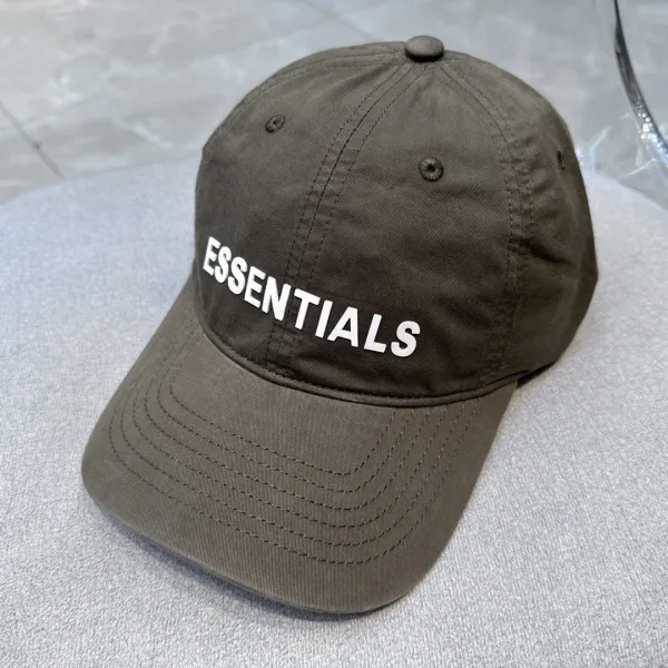 Fear of God Essentials Logo Baseball Cap Army Green - 1