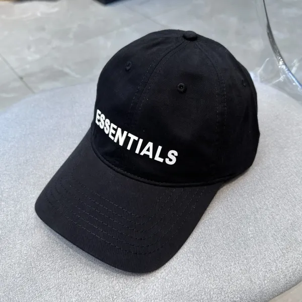 Fear of God Essentials Logo Baseball Cap Black - 1