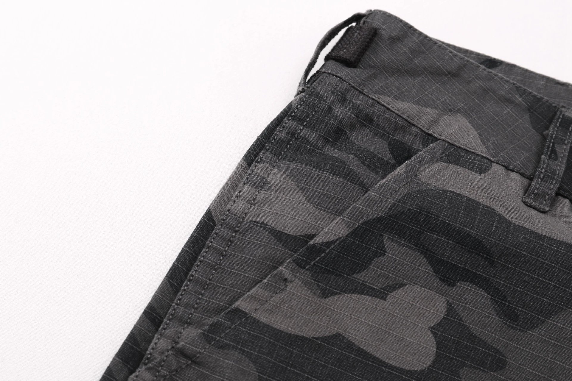 Design Camo Cargo Shorts with Adjustable Straps Red Black Multicolor Shorts - 6