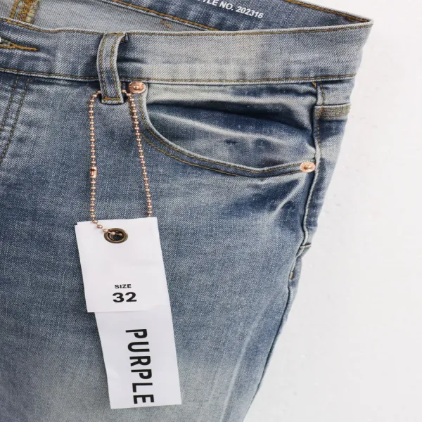 Purple Brand Paint Splatter Washed Denim Jeans - 10