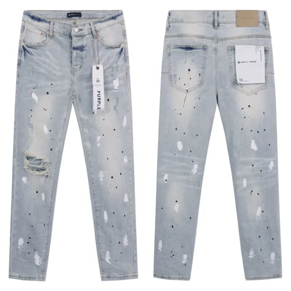 Purple Brand Paint Splatter Washed Denim Jeans - 6