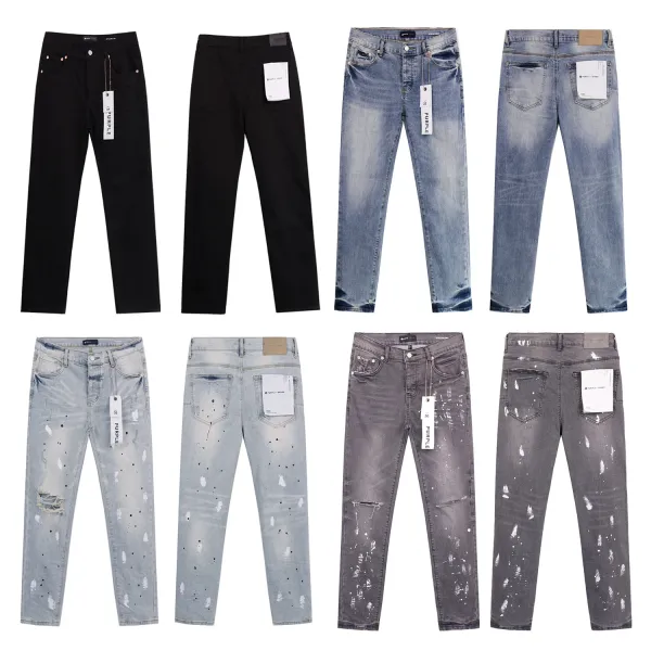 Purple Brand Paint Splatter Washed Denim Jeans - 4