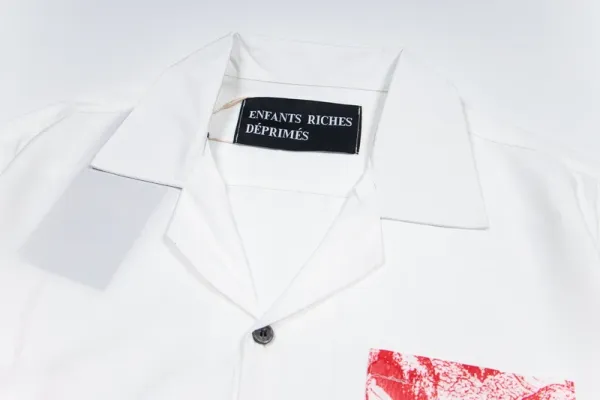 Saint Laurent x Hervé Pierre Graphic Print Short-Sleeve Shirt Black - 21