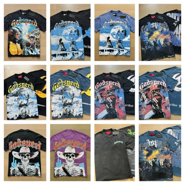 Godspeed Skull Cowboy Purple T-Shirt - 12
