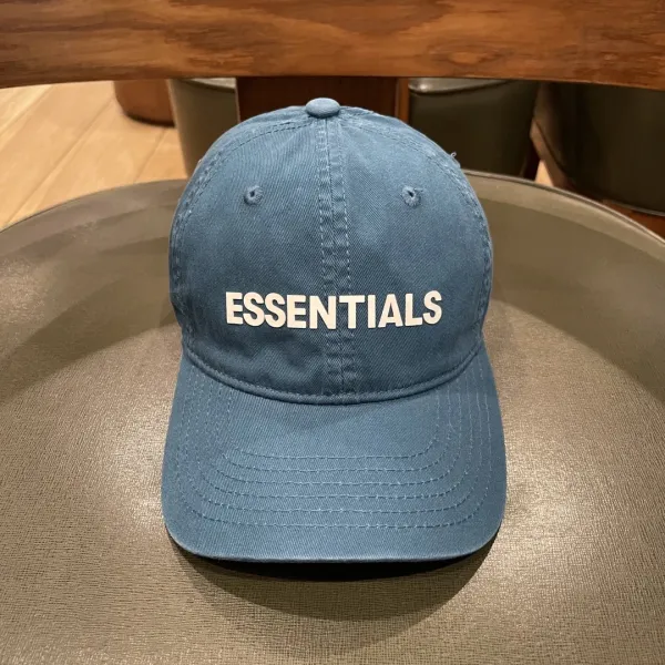 Fear of God Essentials Washed Blue Baseball Cap - 1