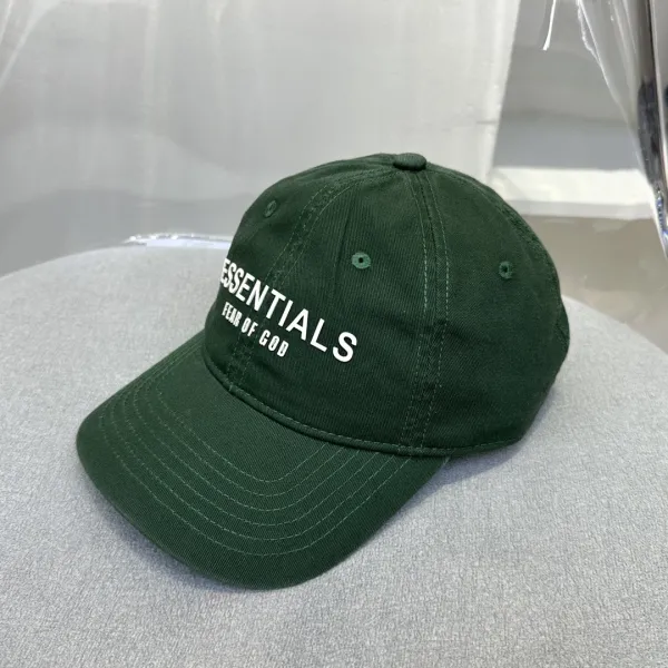 Fear of God Essentials Logo Baseball Cap Army Green - 1