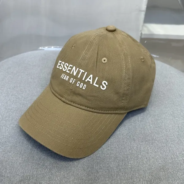 Fear of God Essentials Khaki Baseball Cap - 1