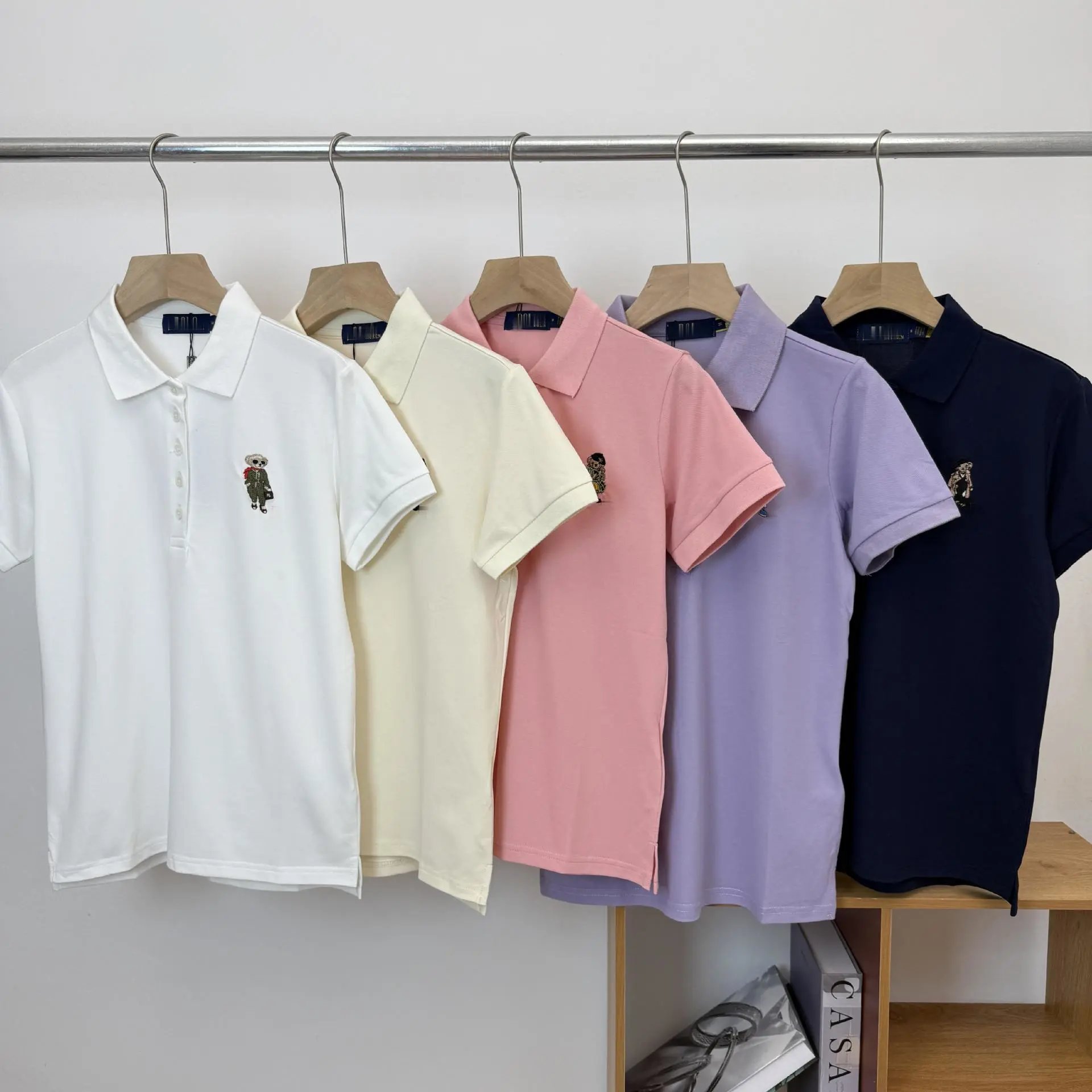 Bear embroidered polo shirt photo 8