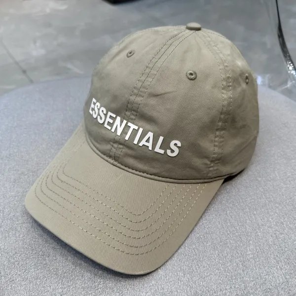 Fear of God Essentials Logo Baseball Cap Olive - 1