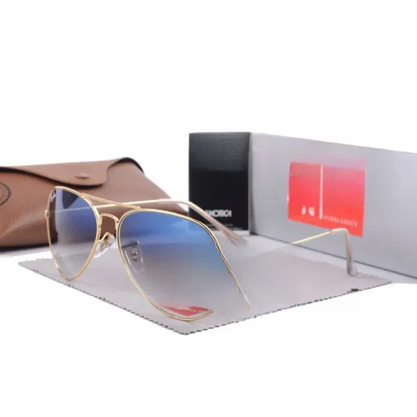 Ray-Ban Aviator Gold Frame Blue Gradient Sunglasses - 1