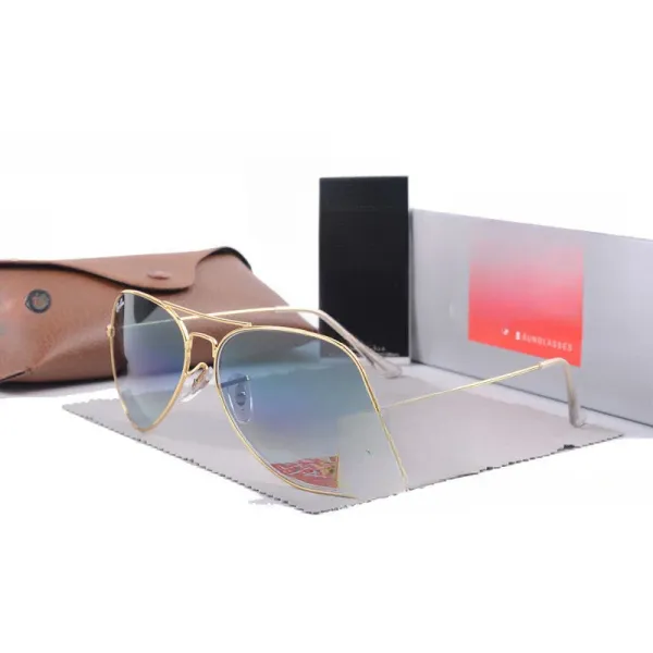 Ray-Ban Aviator Gold Frame Blue Gradient Sunglasses - 1