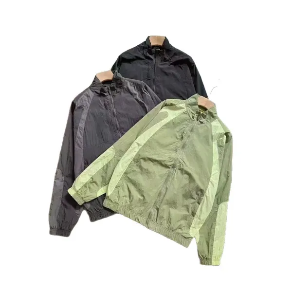 Design Windbreaker and Jogger Set Olive Green with Lime Accents Tracksuit - 13