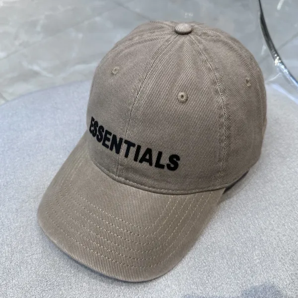 Fear of God Essentials Logo Baseball Cap Beige - 1