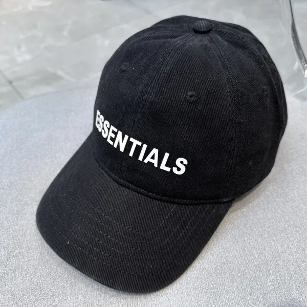Fear of God Essentials Logo Baseball Cap Black - 1