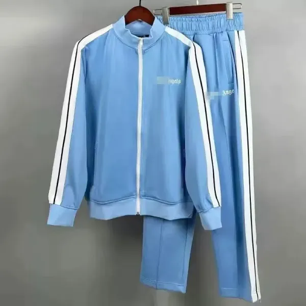 Design Track Suit Beige with White and Black Stripes Tracksuit - 8