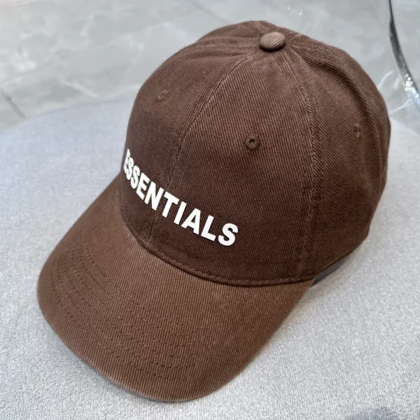 Fear of God Essentials Brown Baseball Cap - 1