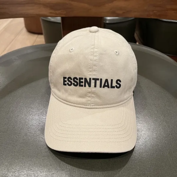 Fear of God Essentials Logo Baseball Cap Beige - 1