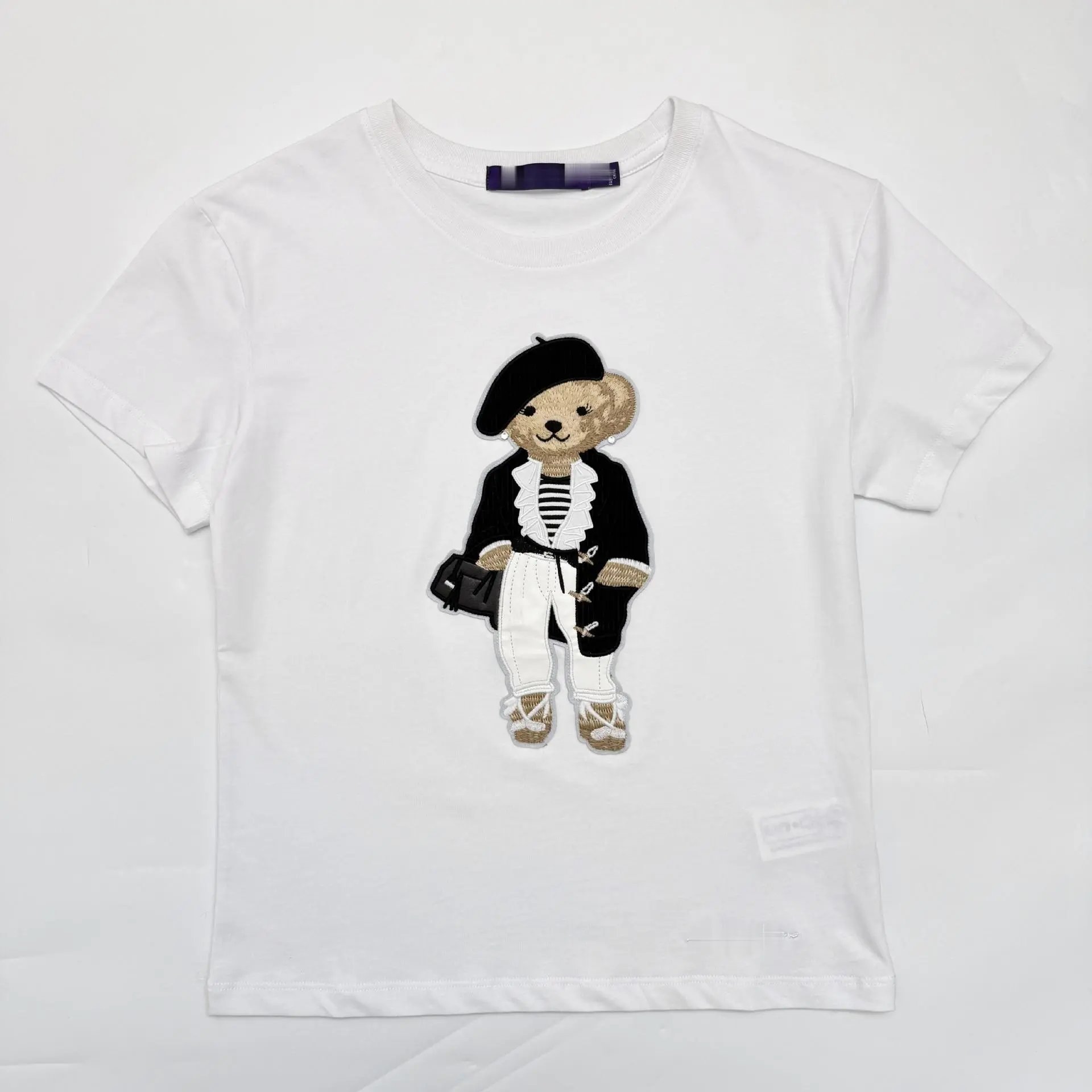 Little Bear Spring Summer Embroidery T-Shirt photo 2