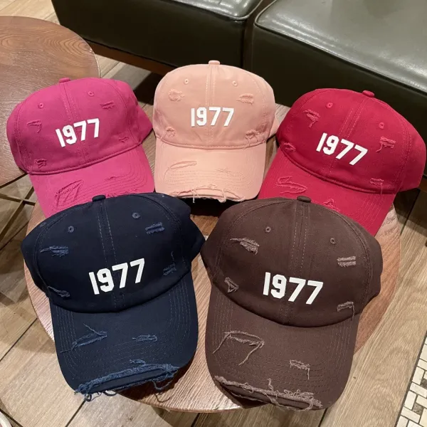 Essentials Distressed Baseball Cap Burgundy - 29