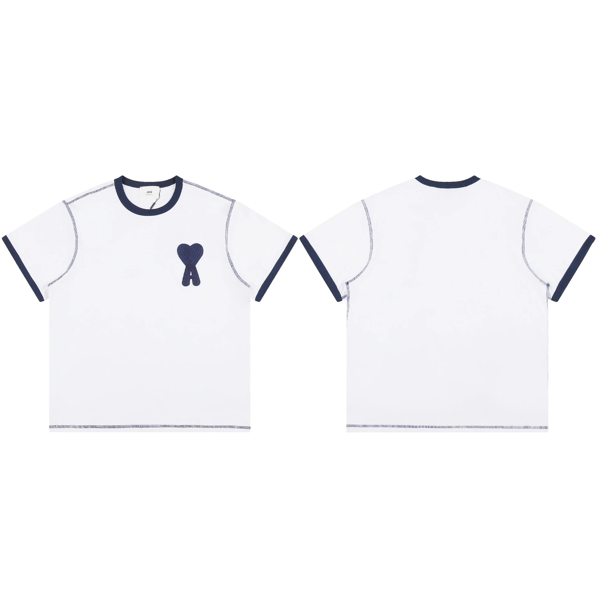 Heart Letter A Crochet Knit Patch T-Shirt photo 6