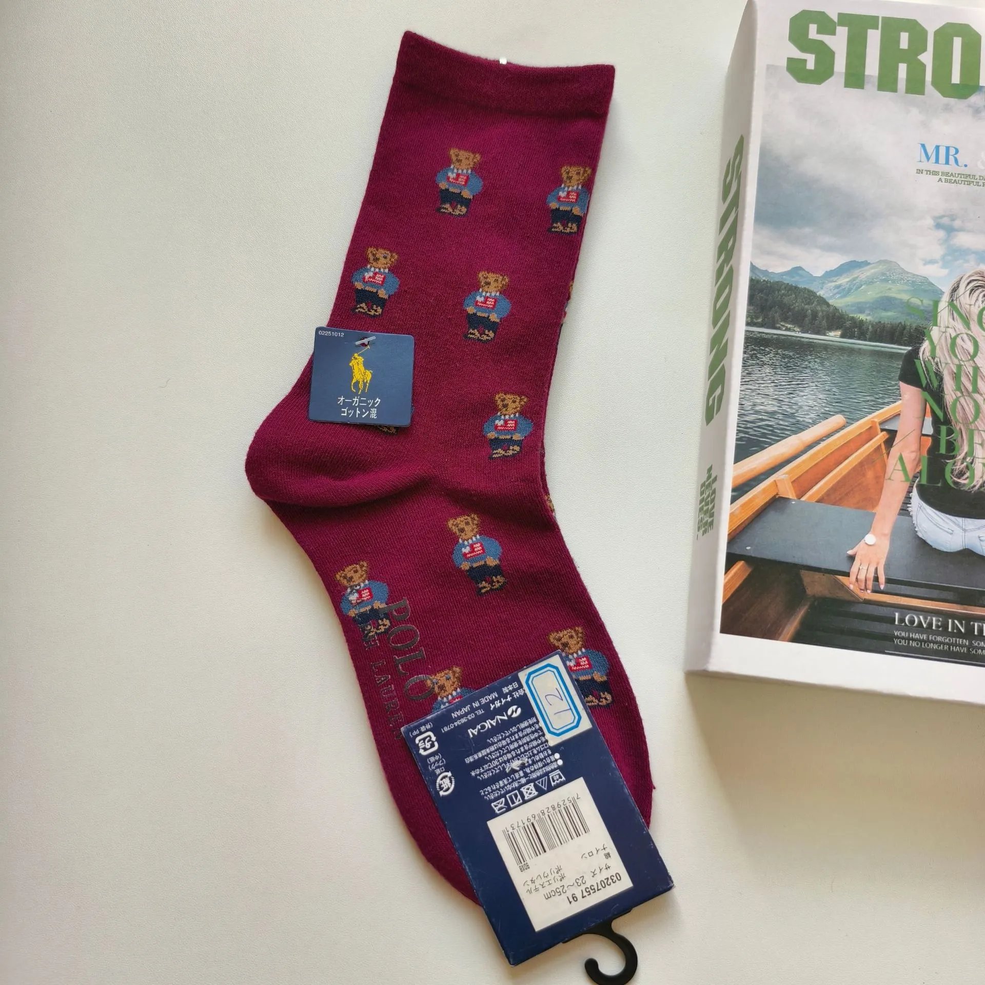 Cartoon Bear Crew Socks photo 2
