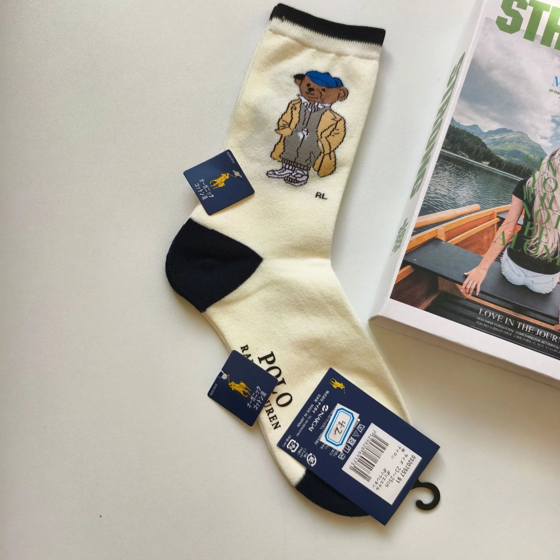 Cartoon Bear Crew Socks photo 7
