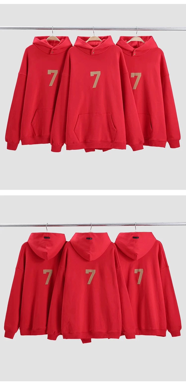 Velvet Number Print Hoodie photo 7