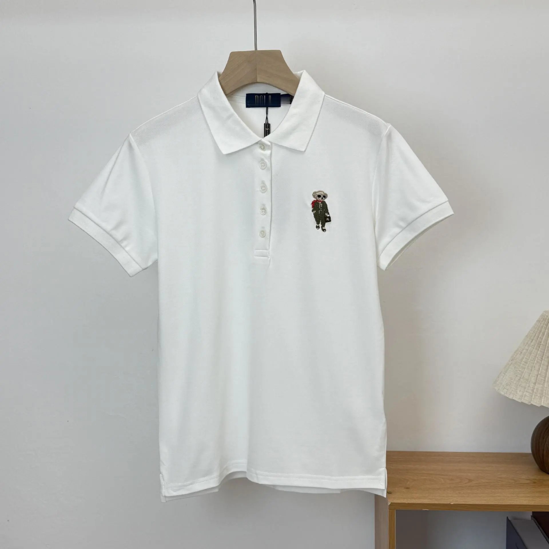 Bear embroidered polo shirt photo 2