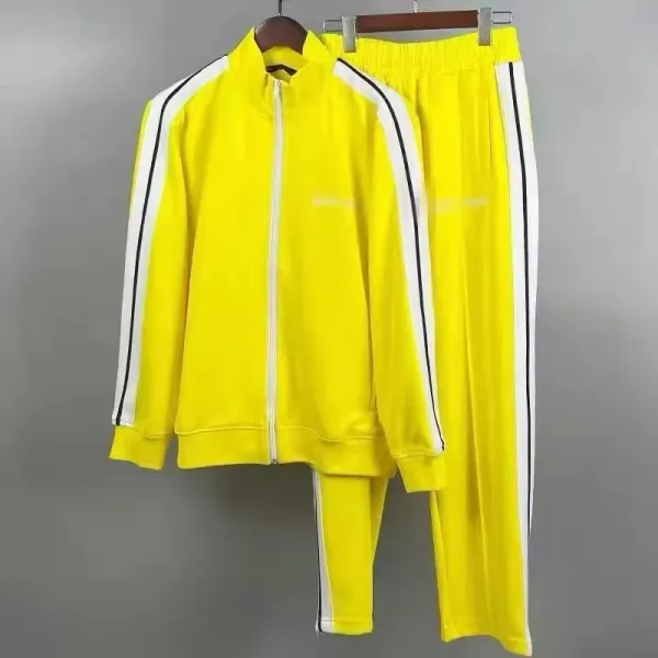 Design Track Suit Beige with White and Black Stripes Tracksuit - 4