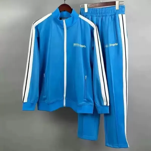 Design Track Suit Beige with White and Black Stripes Tracksuit - 7