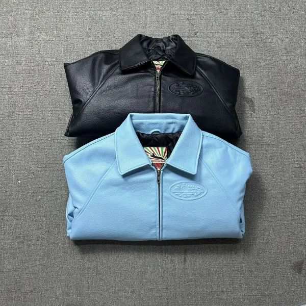 Supreme Leather Varsity Jacket Black - 16