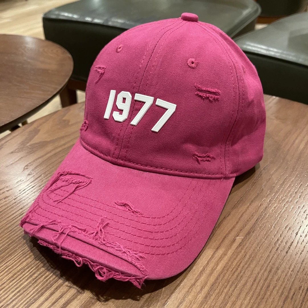 Essentials Distressed Baseball Cap Burgundy - 35