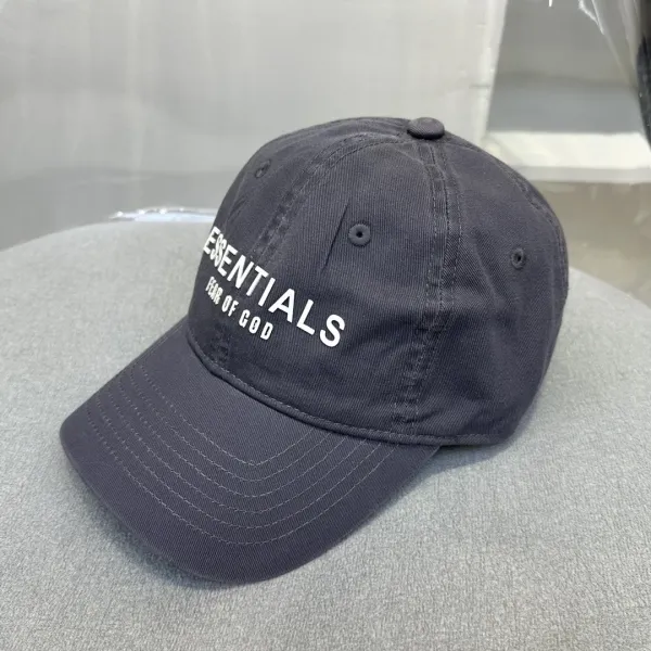 Fear of God Essentials Logo Baseball Cap Charcoal Gray - 1