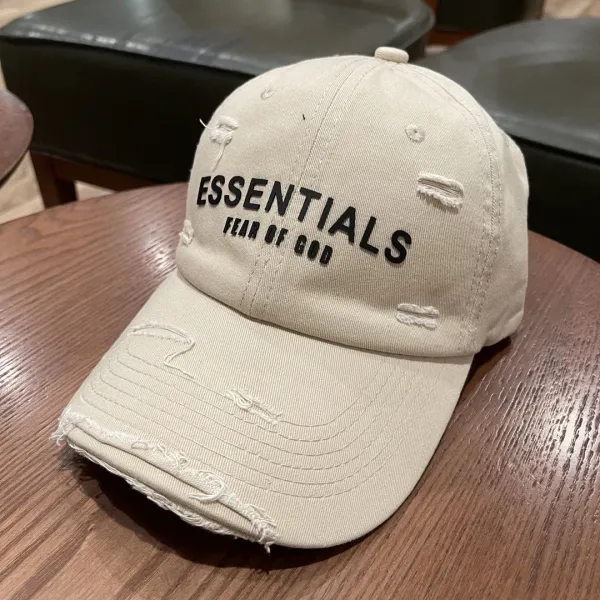 Essentials Distressed Baseball Cap Burgundy - 22