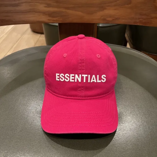 Essentials Pink Embroidered Baseball Cap - 1