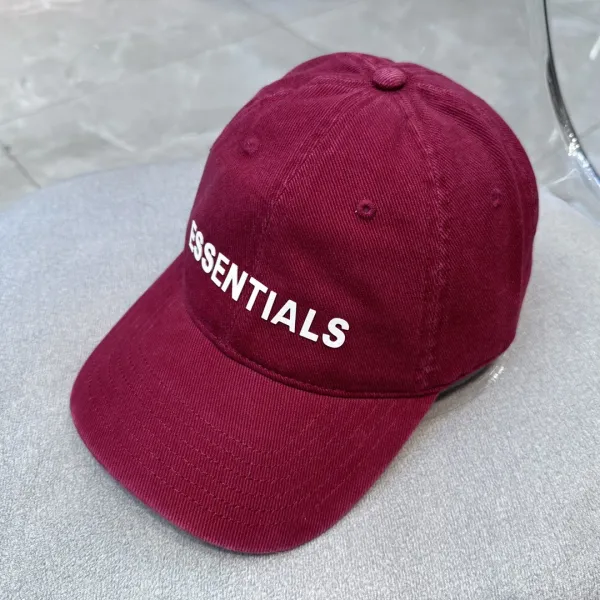 Essentials Baseball Cap Burgundy - 1