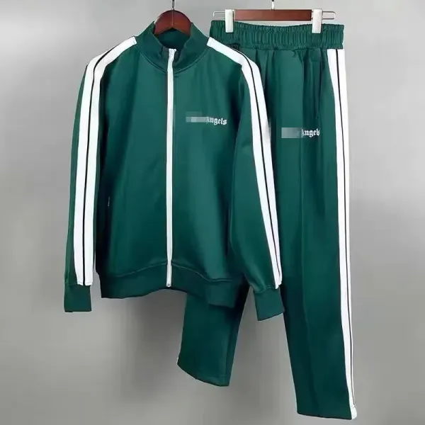 Design Track Suit Beige with White and Black Stripes Tracksuit - 12