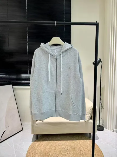 Cilo Oversized Zip-Up Hoodie and Wide-Leg Sweatpants Set Beige - 6