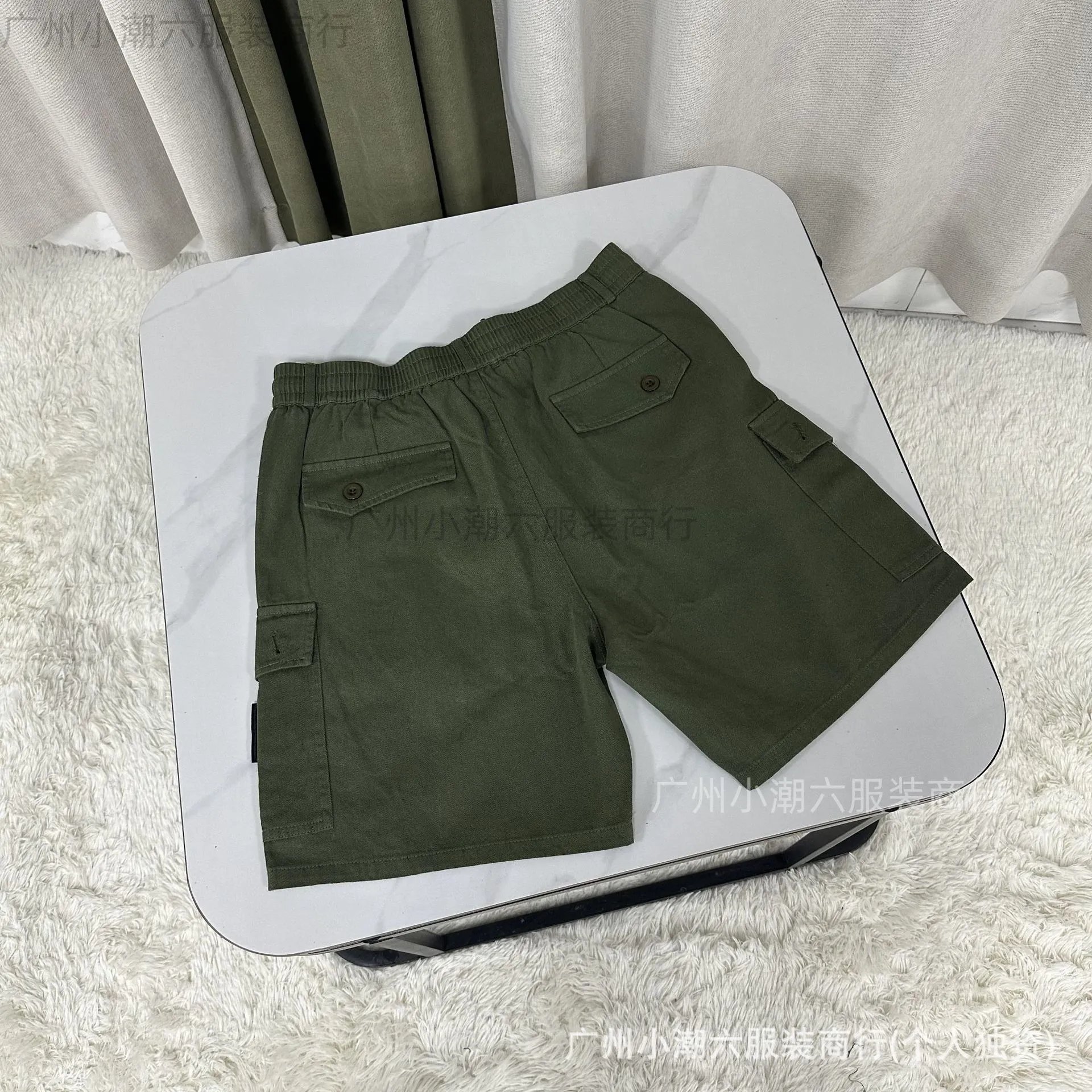 Canvas cargo shorts with embroidery photo 5