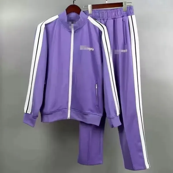 Design Track Suit Beige with White and Black Stripes Tracksuit - 3
