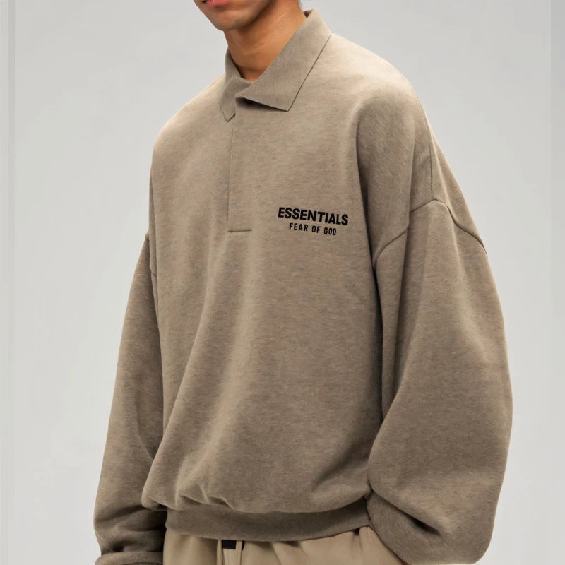 Letter Print Polo Neck Sweatshirt photo 4