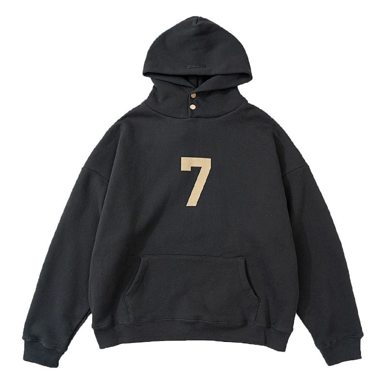 Velvet Number Print Hoodie photo 2