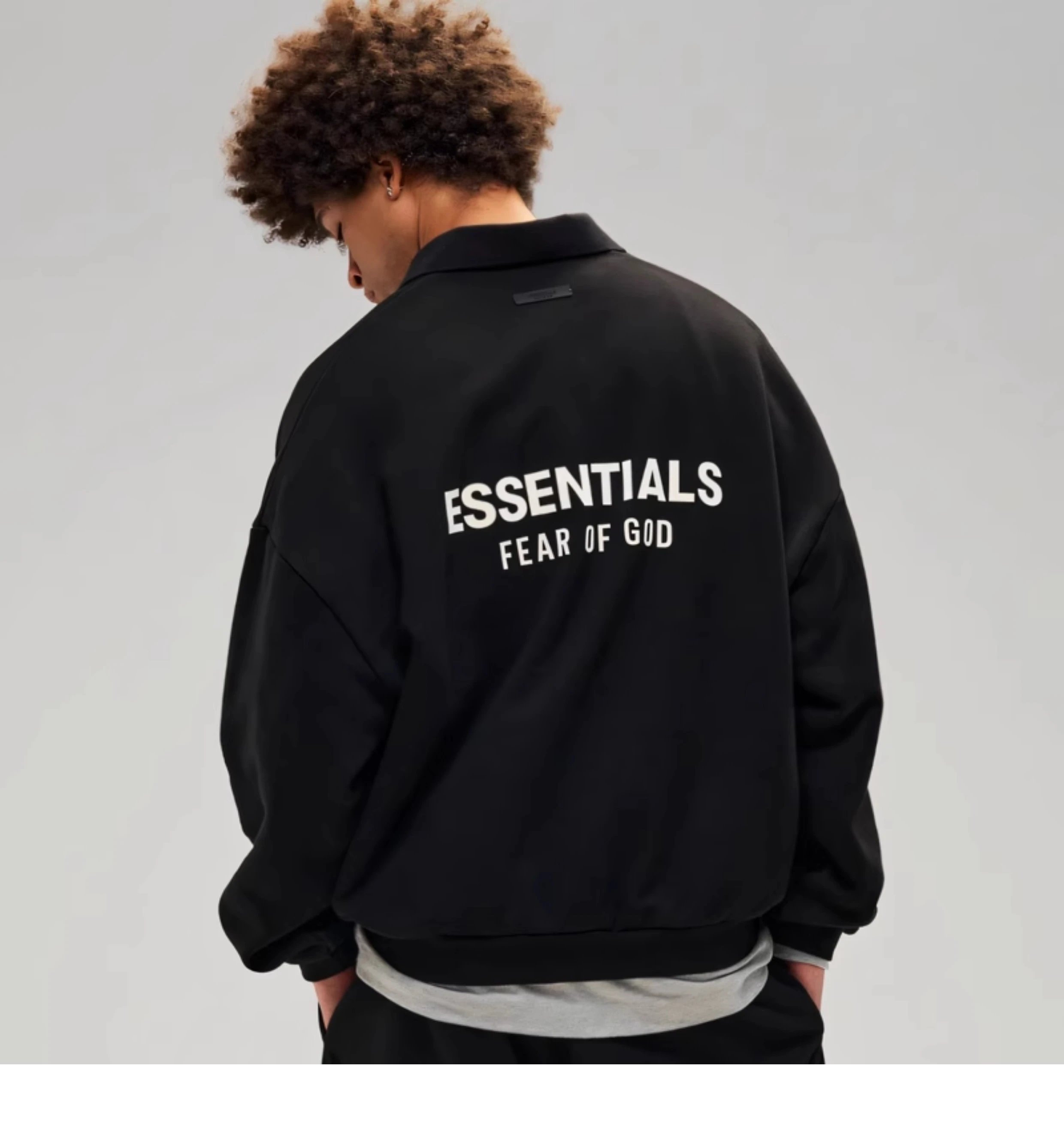 Letter Print Polo Neck Sweatshirt photo 8