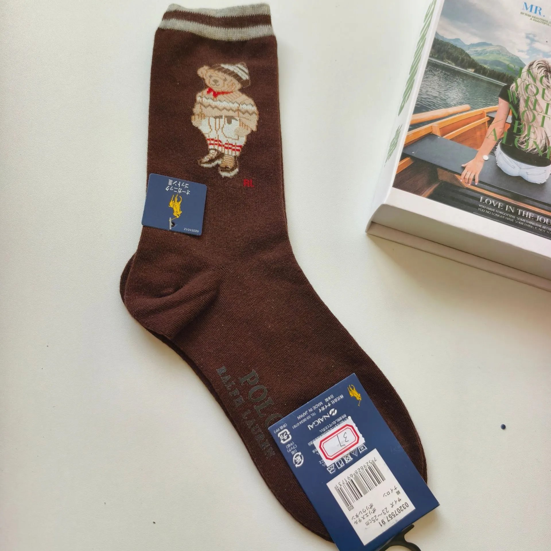 Cartoon Bear Crew Socks photo 4