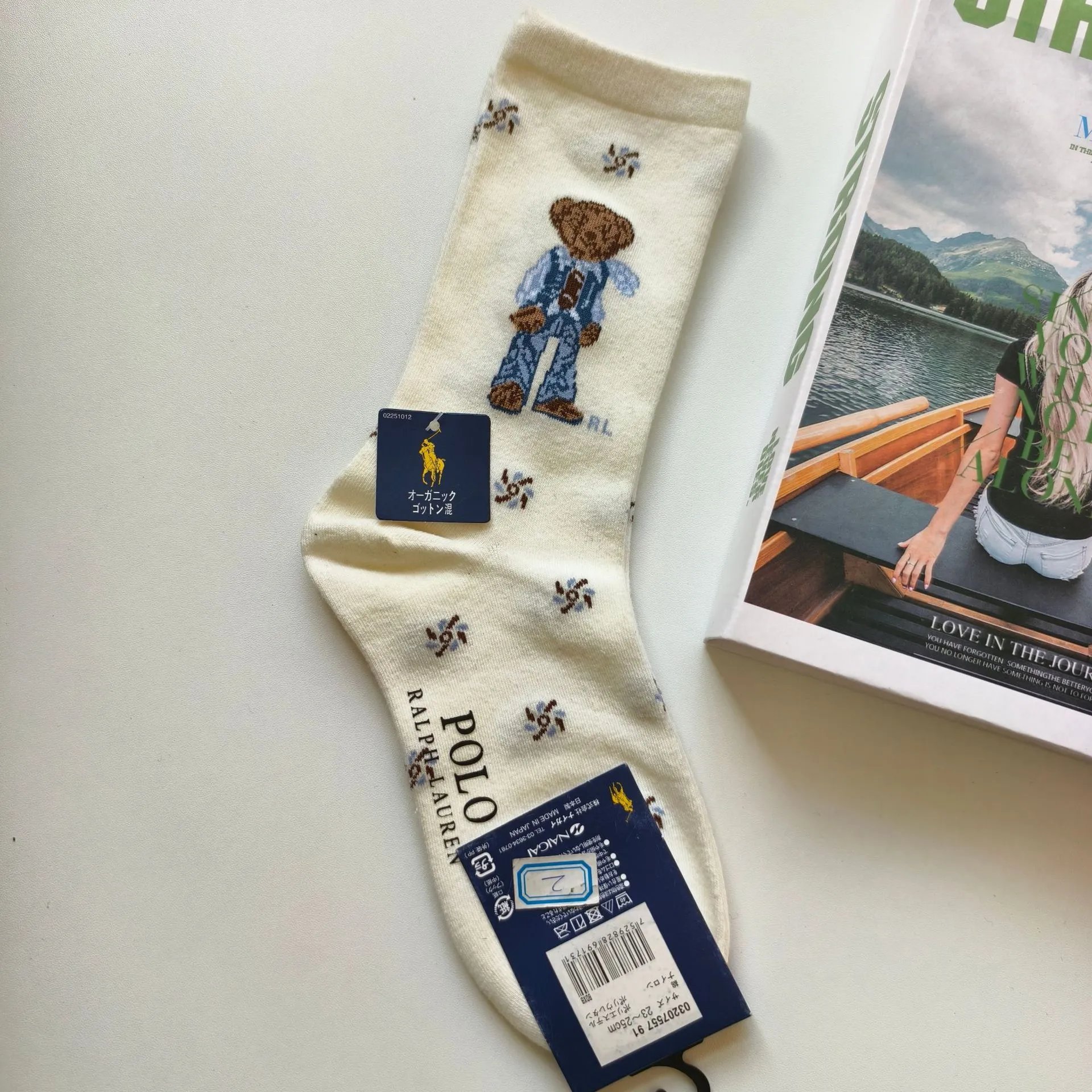 Cartoon Bear Crew Socks photo 3