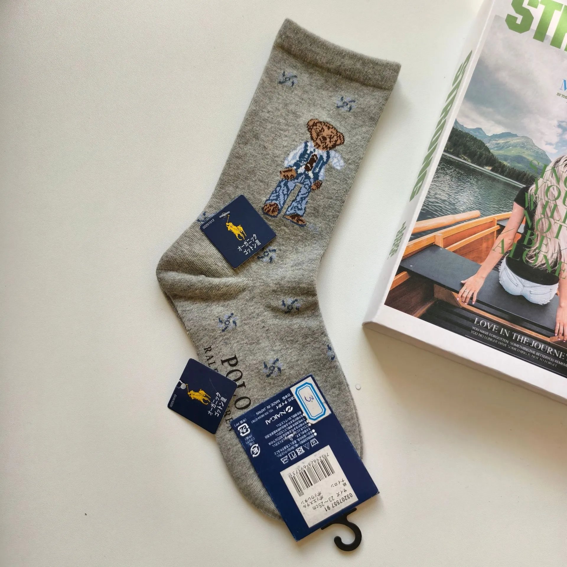 Cartoon Bear Crew Socks photo 8