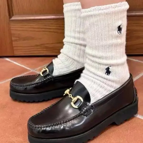 Ralph Lauren Double Needle Embroidered Crew Socks