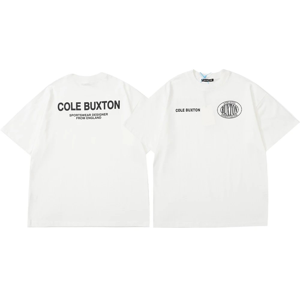 Minimalist Text Embroidery T-Shirt 260g Cotton photo 5