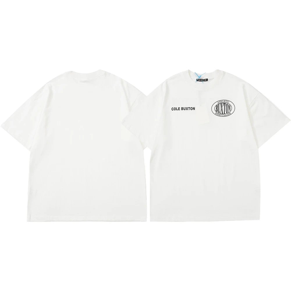Minimalist Text Embroidery T-Shirt 260g Cotton photo 3