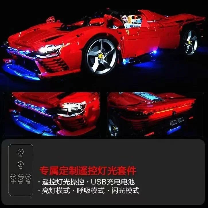 Ferrari SF90 Stradale LEGO Technic Light Kit Red Electronics